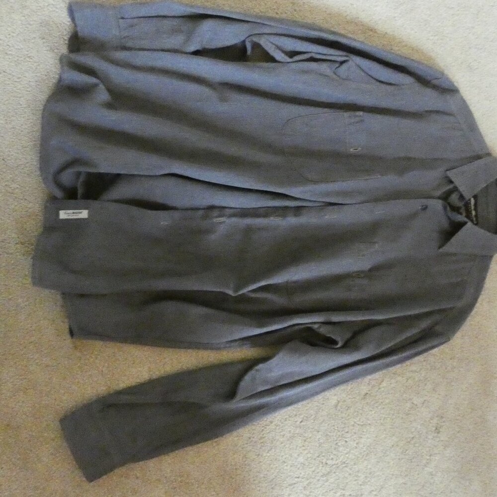 Eddie Bauer Men's Long Sleeve Dress Shirt – Gray, Size Medium